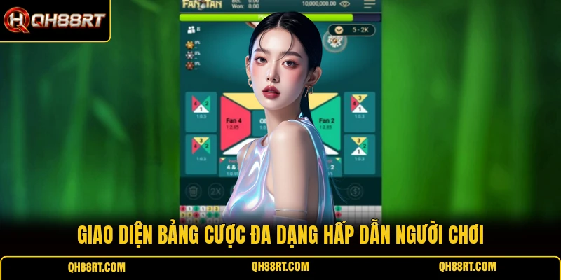 Giao diện bảng cược đa dạng hấp dẫn người chơi