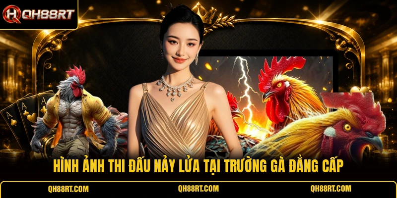 Hình ảnh thi đấu nảy lửa tại trường gà đẳng cấp