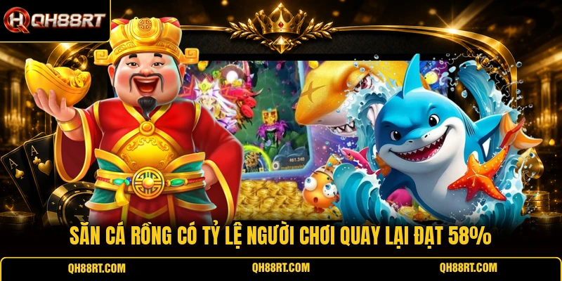 Săn cá Rồng có tỷ lệ người chơi quay lại đạt 58%